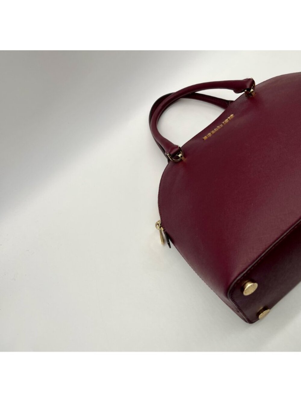 Michael Kors Burgundy Leather Handbag - Picture 7 of 11